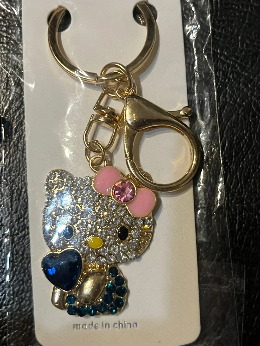 Hello Kitty BUNDLE::Rainbow Leopard Mirror,2 keychains,Hello Kitty socks